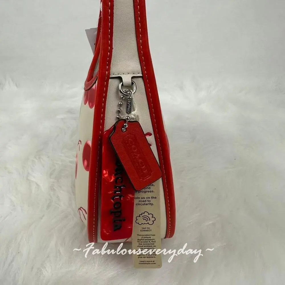 COACH Ergo Bag In Coachtopia Leather With Cherry Print Cloud Multi CL754 NWT